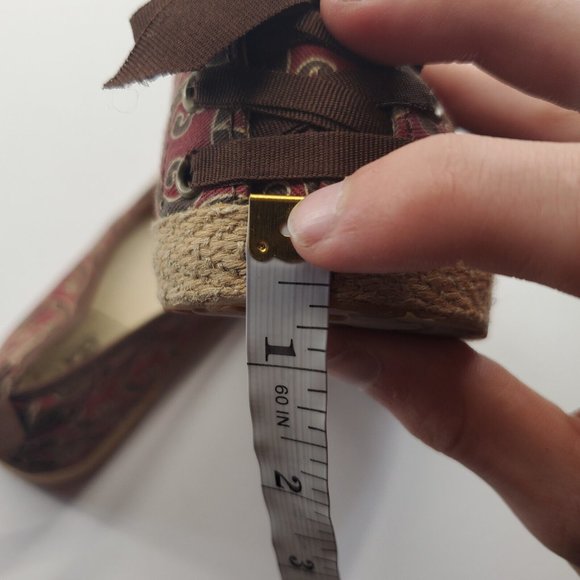 Ugg Australia Womens Size 6.5 Slip On Shoes Espadrilles Burgandy Brown Geometric - Picture 7 of 7